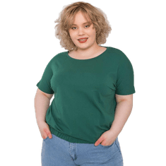 BASIC FEEL GOOD Dámská halenka se švy plus size ADDYSON tmavě zelená RV-BZ-6634.27_364845 3XL