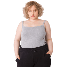 BASIC FEEL GOOD Dámský top plus size s ramínky Scarlette šedý RV-TP-6324.10_364336 3XL