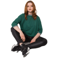 BASIC FEEL GOOD Dámská halenka plus size PEARL tmavě zelená RV-BZ-6640.86_364856 3XL