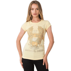 Ex moda Dámské tričko HALEY světle žluté EM-TS-ES-21-533.16_367194 S