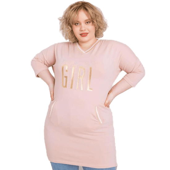 RELEVANCE Dámská blůza plus size IDA růžová RV-BZ-6486.21P_364962