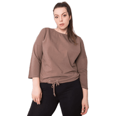 BASIC FEEL GOOD Dámská halenka plus size SANDY hnědá RV-BZ-6294.06P_361497 2XL