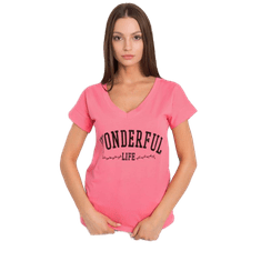 FANCY Dámské tričko s nápisem LEILLA růžový FA-TS-7160.71P_367598 Univerzální