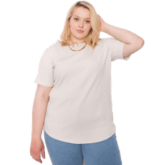 BASIC FEEL GOOD Dámská halenka plus size STELLA světle béžová RV-BZ-6323.92_362526 XL