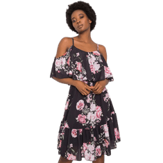 Och Bella Dámské šaty květinové Nerissa OCH BELLA černé TW-SK-BI-1100.45_369523 Univerzální