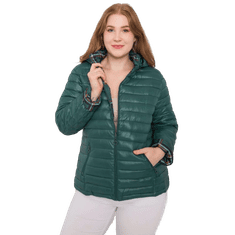 Factoryprice Dámská bunda plus size oboustranná IRFANE tmavě zelená NM-KR-Z-2750.93_376934 M