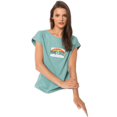 FANCY Dámské tričko s potiskem ALOHA tmavě mátové FA-TS-7137.29P_367624 Univerzální