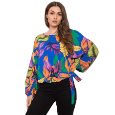 Ex moda Dámská halenka oversize AINARA modrá EM-BZ-001N-3.71P_377631 Univerzální