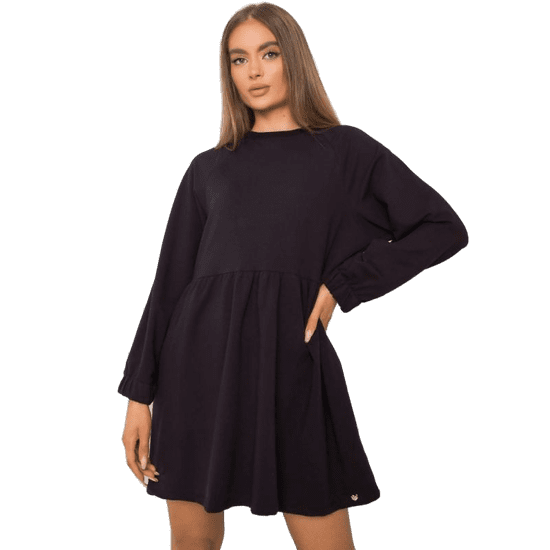 BASIC FEEL GOOD Dámské šaty s dlouhým rukávem BELLEVUE černé RV-SK-7247.15P_379190