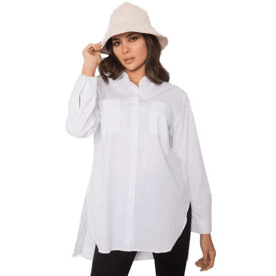 Ex moda Dámská košile s rozparky AMERSHAM bílá EM-KS-001.46_379674