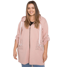 RELEVANCE Dámská mikina na zip ZURICH plus size tmavě růžová RV-BL-6795.84_381304 Univerzální