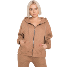 BASIC FEEL GOOD Dámská mikina na zip prošívaná AREZZO hnědá RV-BL-7451.23_381838 S-M