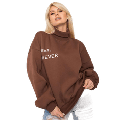 Ex moda Dámská mikina s kapucí oversize KELLY hnědá EM-BL-649.23X_378113 S-M