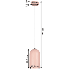 BPS-koupelny Visící lampa, růžová, LUKEN