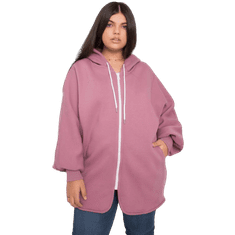 RELEVANCE Dámská mikina plus size ELLA růžová RV-BL-7282.22P_381256 Univerzální