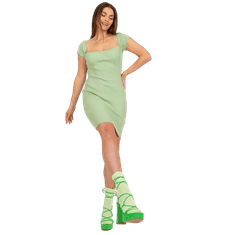 Factoryprice Dámské šaty s krátkým rukávem APRIL zelené EM-SK-MC7012.89P_385519 Univerzální
