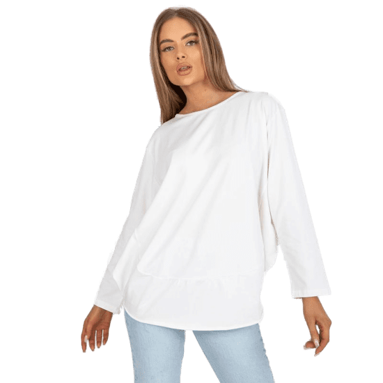 Ex moda Dámská halenka s dlouhými rukávy oversize RENATA ecru EM-BZ-611.61P_384521