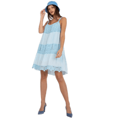 Och Bella Dámské šaty Eunice OCH BELLA světle modré TW-SK-BI-81593.28_386593 S