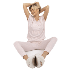 BERRAK Dámské pyžamo s krátkými rukávy dvoudílné SLEEPY růžové BR-PI-9066_386717 L