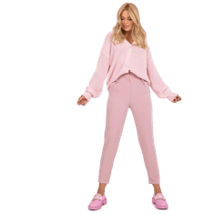 Factoryprice Dámské kalhoty s vysokým pasem LEXA světle růžové EM-SP-8659.61P_386530 L