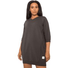 RELEVANCE Dámské šaty bavlněné plus size KARISSA tmavě khaki RV-SK-6847.59P_374108 Univerzální