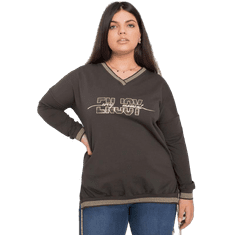 RELEVANCE Dámská halenka plus size LILA tmavě khaki RV-BZ-7157.87P_381668 Univerzální