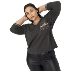 RELEVANCE Dámská halenka pro každodenní nošení plus size bavlněná FRAZE khaki RV-BZ-7769.68_387601 Univerzální