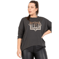 RELEVANCE Dámská halenka s 3/4 rukávy plus size MAGDALEN khaki RV-BZ-7741.43P_386882 Univerzální