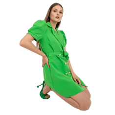 ITALY MODA Dámské šaty s krátkými rukávy elegantní koktejlové ZIPPA světle zelené DHJ-SK-A6311.39_388165 Univerzální