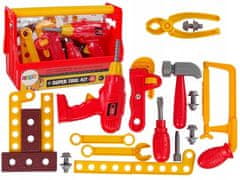Lean-toys Sada nástrojů Toolbox Kladivo Ticks Red