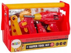 Lean-toys Sada nástrojů Toolbox Kladivo Ticks Red