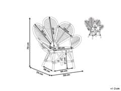 Beliani Dětské ratanové paví křeslo přírodní FLORENTINE II