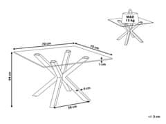 Beliani Prosklený kávový stolek stříbrný STARLIGHT