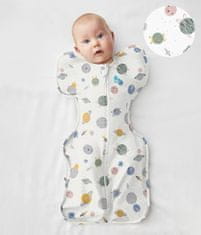 LOVE TO DREAM Swaddle UP - Zavinovačka, velikost S, planety - 1 FÁZE, 0-3m, 3-6kg