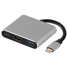 Northix Multi-adaptér pro USB-C - 3 různé porty 