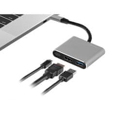 Northix Multi-adaptér pro USB-C - 3 různé porty 