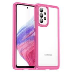 OEM Silikonové pouzdro Space s barevným rámem na Samsung Galaxy A53 5G Pink