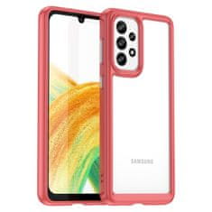 OEM Silikonové pouzdro Space s barevným rámem na Samsung Galaxy A33 5G Red