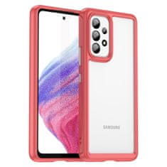 OEM Silikonové pouzdro Space s barevným rámem na Samsung Galaxy A53 5G Red