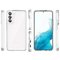 OEM Silikonové pouzdro Space s barevným rámem na Samsung Galaxy S23 PLUS 5G Transparent