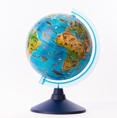 Alaysky's Globe Zoogeografický glóbus pro předškolní děti, popisky v angličtině 25 cm