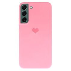 Vennus Kryt Vennus Heart Silicone pro Samsung Galaxy S22 Plus , design 1 , barva růžová