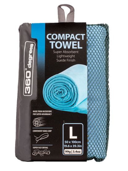 360 ručník 360 degrees Compact Towel 50x100cm Blue L