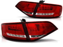 TUNING TEC  Zadní světla AUDI A4 B8 2008-2011 SEDAN červeno-bílé LED