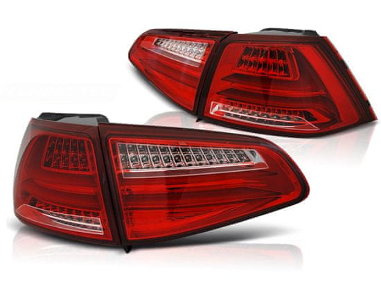 TUNING TEC  Zadní světla VW GOLF 7 2013-2017 červeno-bílé LED BAR