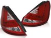 TUNING TEC  Zadní světla FORD FIESTA MK7 2008-2012 HB červeno-bílé LED BAR