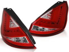 TUNING TEC  Zadní světla FORD FIESTA MK7 12-15 HB červeno-bílé LED BAR