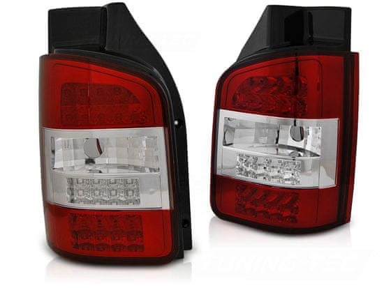 TUNING TEC  Zadní světla LED VW T5 (křídlové dveře) 2003-2009 červená