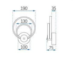 Tutumi Nástěnná lampa APP1042-W matně černá