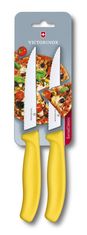 Victorinox 2 nože na pizzu Victorinox, vroubkované 12 cm, žlutá